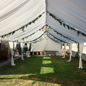 10x20 tent and drapery
